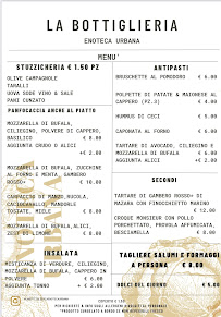 Menu / carte de La Bottiglieria Enoteca Urbana à Scicli