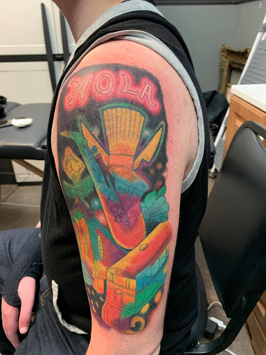 Explore flower bouquet tattoo ideas, creative tattoo ideas in Houma, available at Black Pearl Tattoo Co