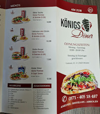Menu / carte de Königs Döner à Minden