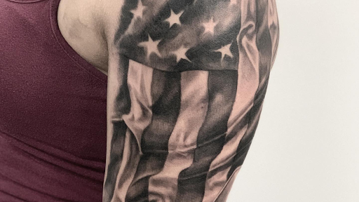 Explore leg cover up tattoo ideas, creative tattoo ideas in Fontana, available at Iconiq Tattoo Studio