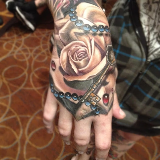 Explore bonnie and clyde tattoo ideas, creative tattoo ideas in Tucson, available at Sacred Art Tattoo Studio