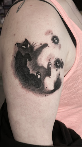 Explore widow tattoo ideas, creative tattoo ideas in Meridian, available at Burn The Boats Tattoo