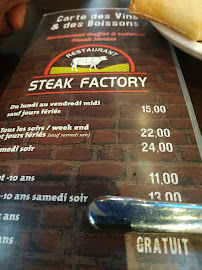 Steak factory à Saint-Brice-sous-Forêt menu