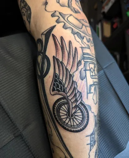Explore ideas for leg tattoos, creative tattoo ideas in Bargersville, available at Angels and Demons Tattoo