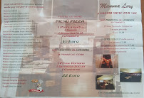 Menu / carte de TRATTORIA MAMMA LORY à Rome