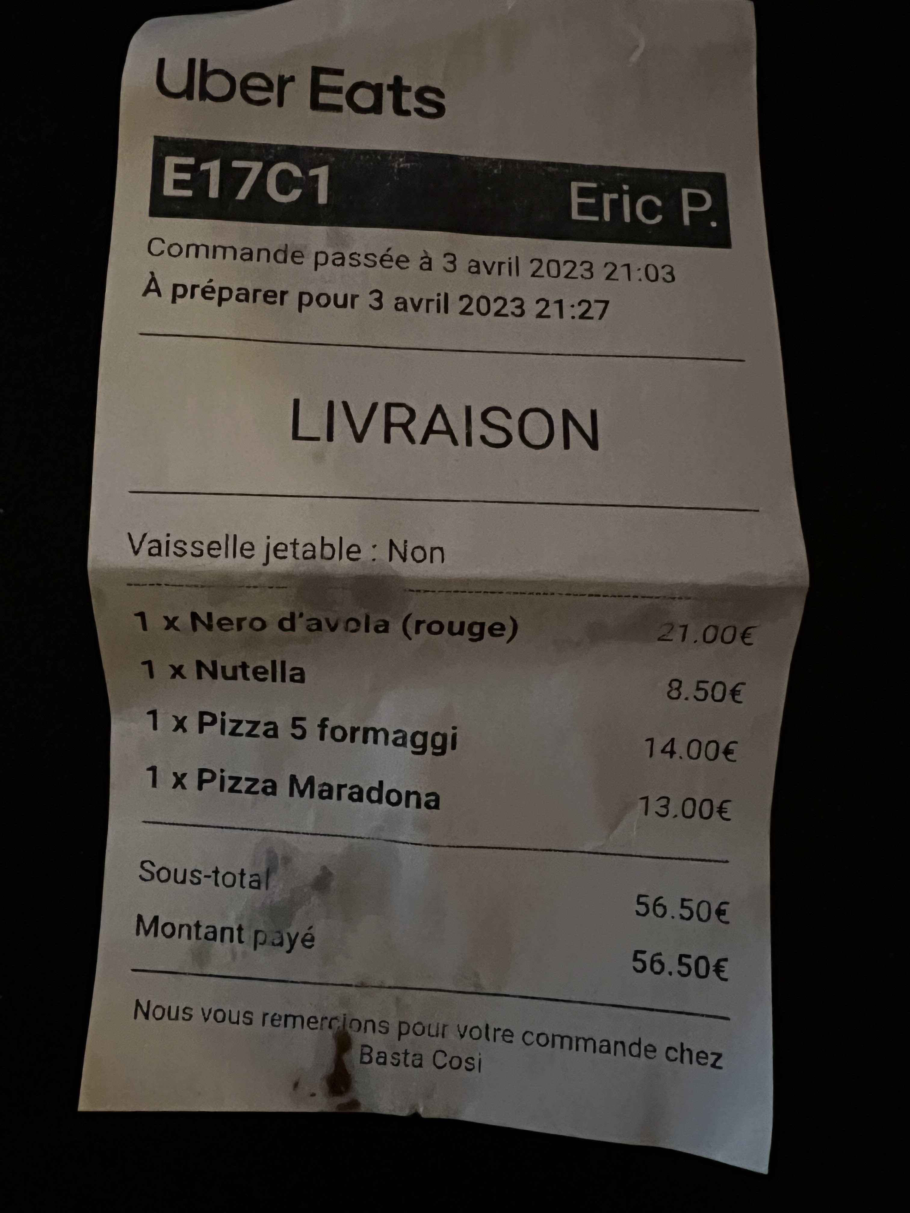 Photo n° 1 de l'avis de Eric. fait le 03/04/2023 à 20:52