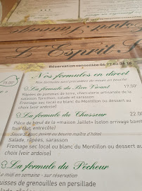 L'Esprit Sauvage à Aurec-sur-Loire menu