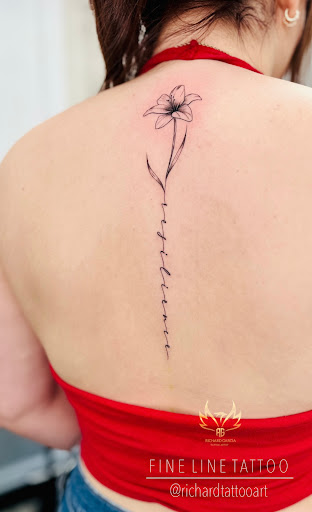 Explore lung cancer ribbon tattoo ideas, creative tattoo ideas in Charlotte, available at Black Cloud Tattoo & Piercing