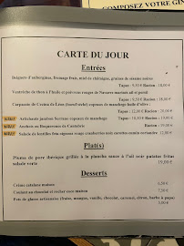 Menu / carte de La Pequeña Boqueria à Marseille