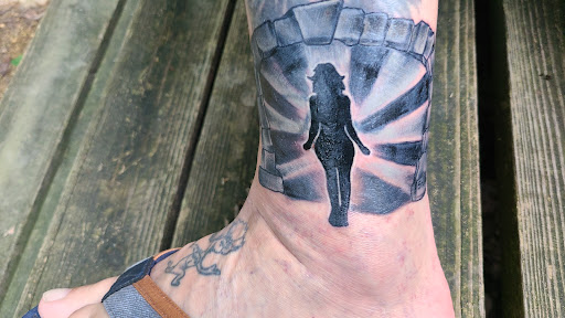 Explore trapezius tattoo ideas, creative tattoo ideas in Harrisburg, available at 717 Tattoo, Body Piercing, and Tattoo Removal Studio 2