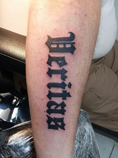 Explore music sleeve tattoo ideas, creative tattoo ideas in Salem, available at Outwest Tattoo and body piercing ,30 years of tattooing,only life time guarantee