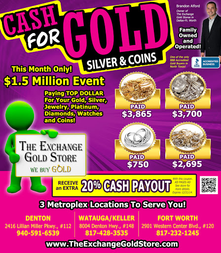 Gold Dealer «The Exchange Gold Store», reviews and photos, 2416 Lillian Miller Pkwy #112, Denton, TX 76205, USA