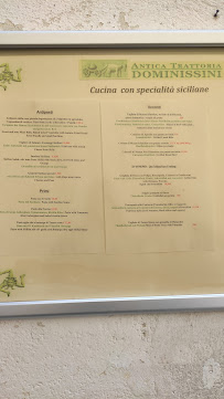Antica Trattoria Dominissini à Cividale del Friuli menu