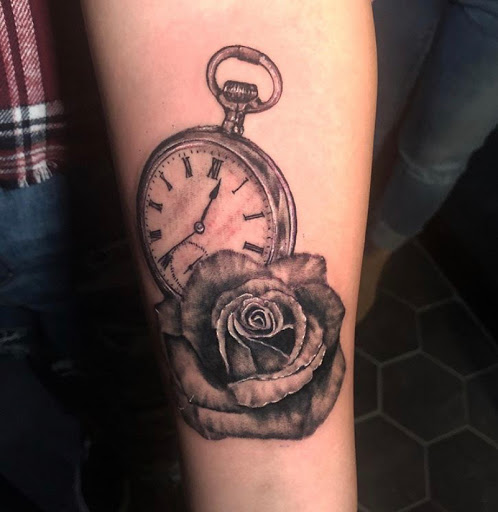 Explore shoulder mens tattoo ideas, creative tattoo ideas in Odessa, available at Black Cat Tattoo Company
