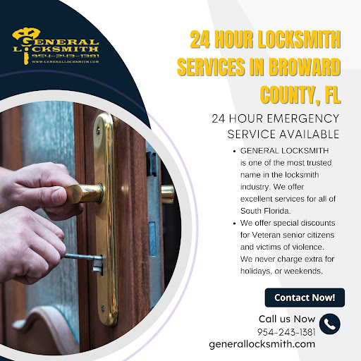 Locksmith «General Locksmith», reviews and photos, 311 S Highland Dr, Hollywood, FL 33021, USA