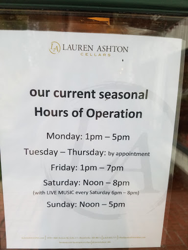 Winery «Lauren Ashton Cellars Tasting Room», reviews and photos, 14545 148th Ave NE #211, Woodinville, WA 98072, USA