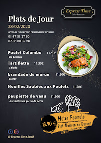 Restaurant français EXPRESS TIME RUEIL-MALMAISON à Rueil-Malmaison (la carte)