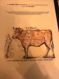 Menu / carte de L’atelier du carnivore Angus beef house à Nice