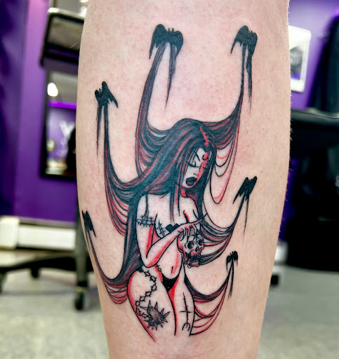 Explore husband name tattoo ideas, creative tattoo ideas in Goshen, available at Lady Luck Studio