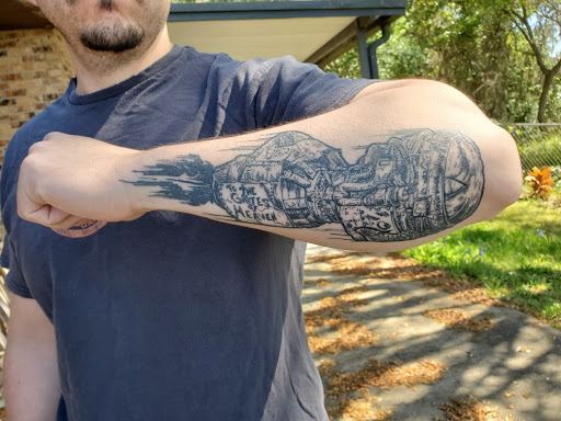 Explore dominican flag tattoo ideas, creative tattoo ideas in Debary, available at Divine Line Tattoos