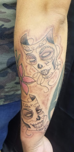 Explore chest arm tattoo ideas, creative tattoo ideas in Lewiston, available at Walkins tattoos studio
