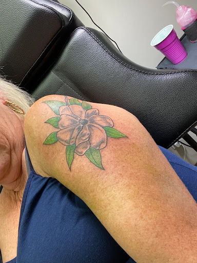 Explore tattoo ideas shoulder blade, creative tattoo ideas in Kingsland, available at These Colors Dont Run Tattoo & Piercing