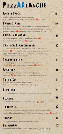 Menu / carte de PizzAB - Bottega Pizzeria à Montignano-marzocca