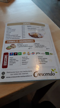Carte du Crescendo Restaurant à Cernay