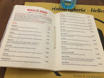 Pizzeria Doppio Zero à Biella (le menu)