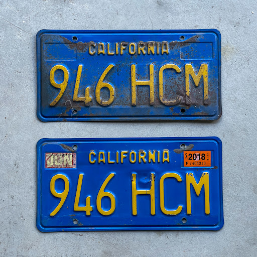 California Old License Plates image