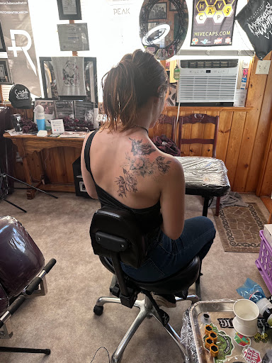 Explore leg tattoo idea for men, creative tattoo ideas in Moweaqua, available at Fleshwound Tattoo