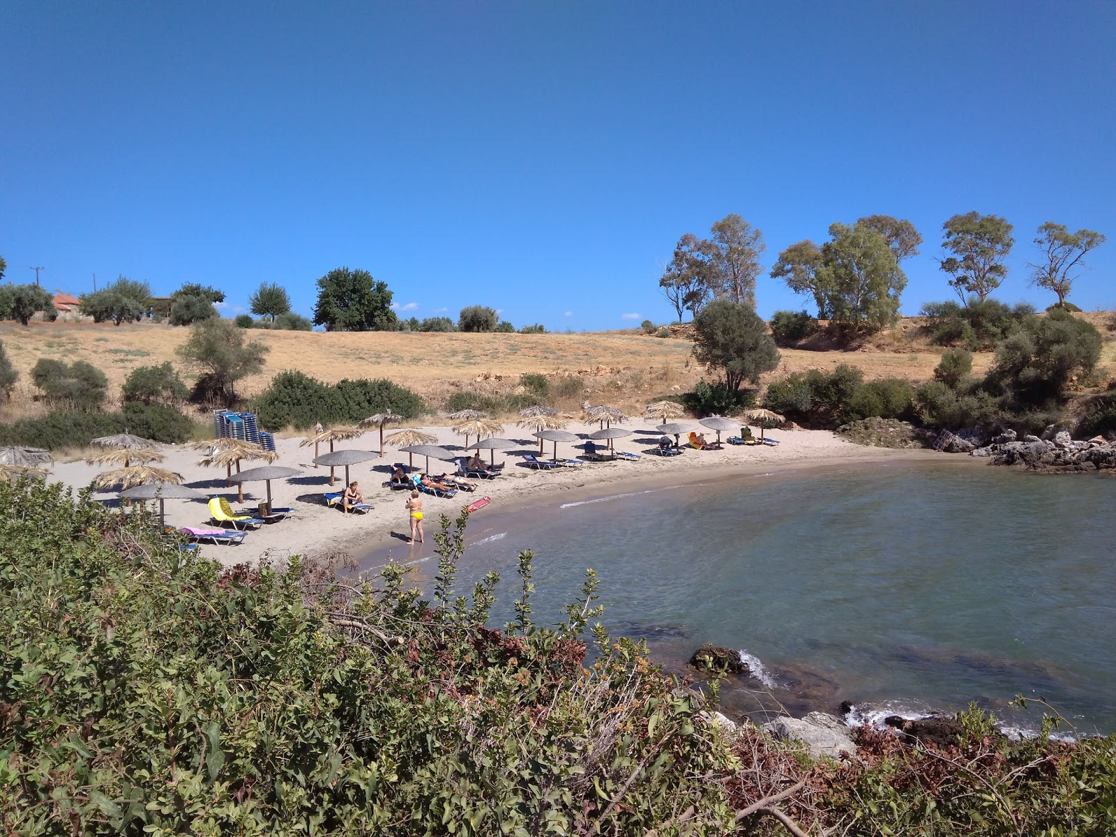 Foto van Glossa beach met hoog niveau van netheid