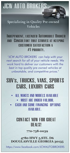 Used Car Dealer «JCW Auto Brokers LLC», reviews and photos, 4780 GA-5 D-6, Douglasville, GA 30135, USA