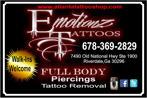 Tattoo Shop «Emotionz Tattoos», reviews and photos, 7490 Old National Hwy, Riverdale, GA 30296, USA