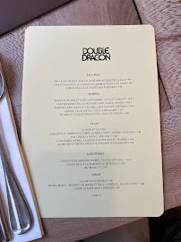 Bistro Double Dragon à Paris (le menu)