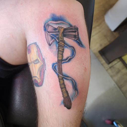 Explore pen tattoo ideas, creative tattoo ideas in Seymour, available at Popseys Electric Tattooing Co.