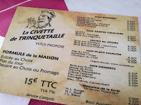 Menu du La Civette De Trinquetaille à Arles