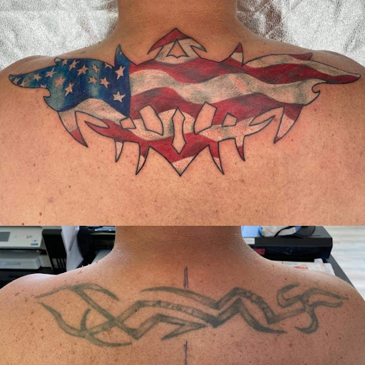 Explore bass clef tattoo ideas, creative tattoo ideas in Hudson, available at Synchronicity Tattoo Studio Llc