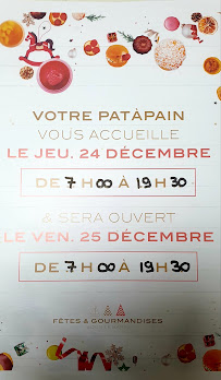 Menu / carte de Patapain à Nevers