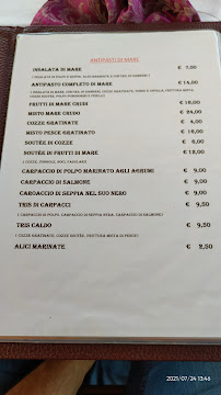 Menu du Ristorante il piccolo ponte à Bufolaria