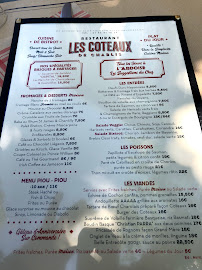 Restaurant français Les Coteaux de Chablis à Vaucresson (le menu)