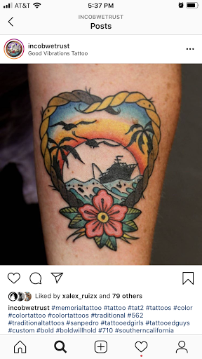 Explore footprints in the sand tattoo ideas, creative tattoo ideas in San Pedro, available at Good Vibrations Tattoo