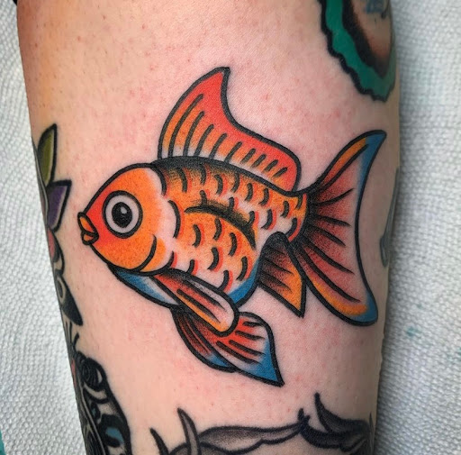 Explore women leg tattoo ideas, creative tattoo ideas in Smithfield, available at Lucky Moon Tattoo