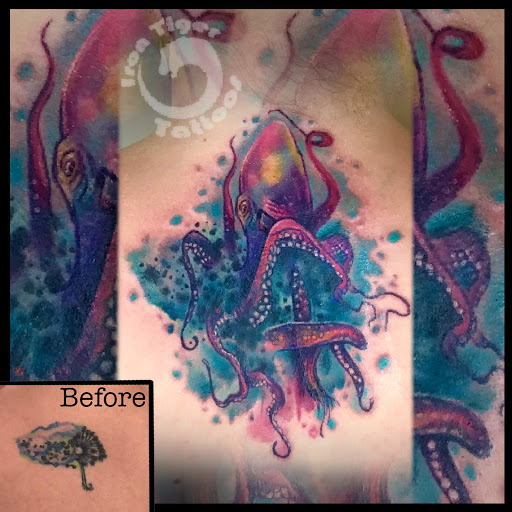 Explore badass sleeve tattoo ideas, creative tattoo ideas in Mount Pleasant, available at Bryan Briggs Iron Tiger Tattoos