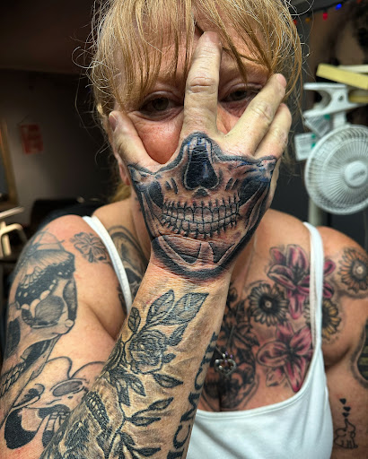 Explore biblical hellscape sleeve tattoo ideas, creative tattoo ideas in Hudson Falls, available at ALTERED ADDICTION TATTOOS