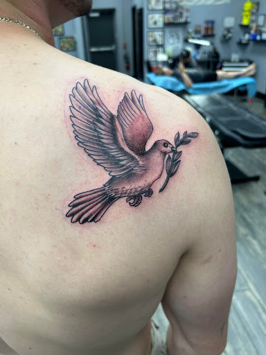 Explore leg tattoos ideas, creative tattoo ideas in El Paso, available at American Tattoo Society of Ft Bliss