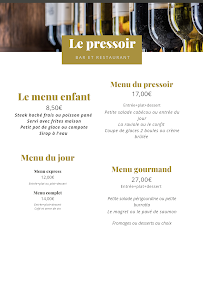Brasserie le Pressoir à Petit-Palais-et-Cornemps carte