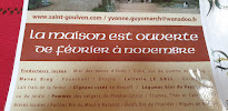 Menu / carte de Crêperie Saint Goulven à Goulven