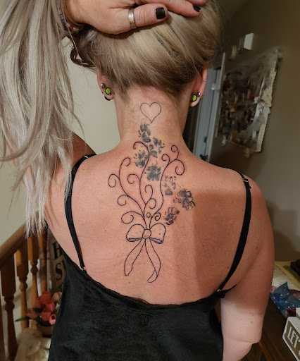 Explore flower shoulder tattoo ideas, creative tattoo ideas in Greeneville, available at Greeneville Tattoo Company