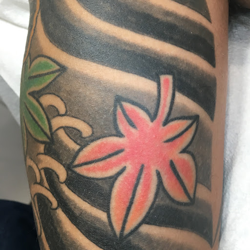 Explore electrician tattoo ideas, creative tattoo ideas in Dallas, available at Carl Hallowell, Horisho